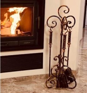 Prabangus židinio įrankių komplektas