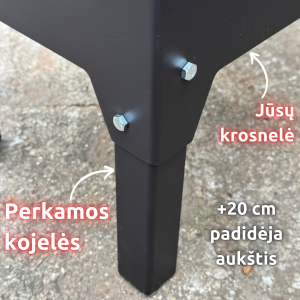 Praaukštintos kojelės buržuikai - krosnelei 4vnt. komplektas