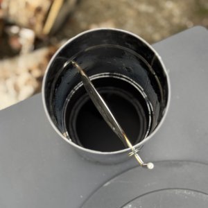 Kamino dalis su vidine sklende