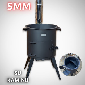 PREMIUM nuo 8L iki 22L 5MM krosnelė su kaminu